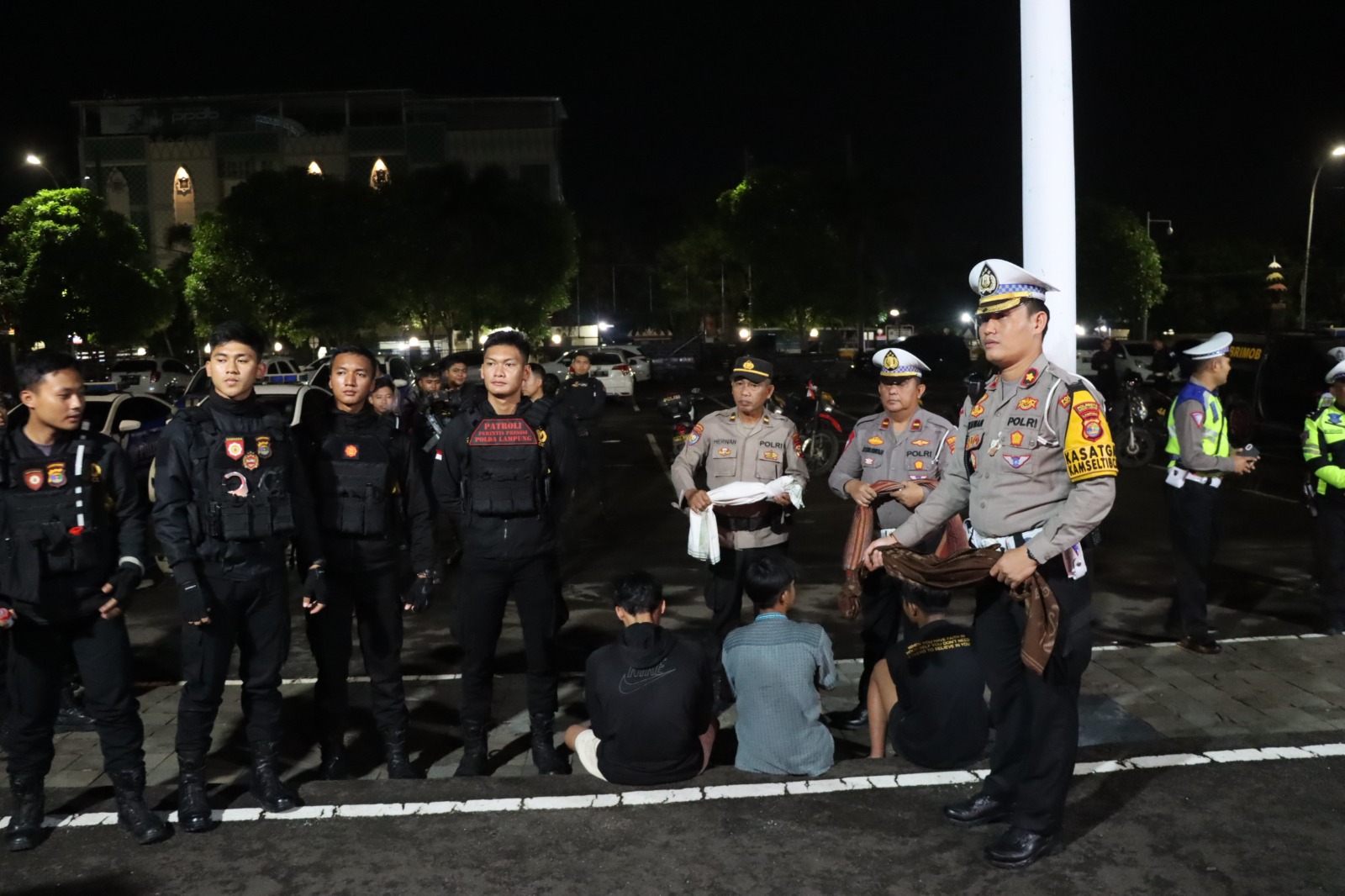 Patroli Sekala Besar: Polresta Bandar Lampung Amankan Tiga Remaja Diduga Hendak Perang Sarung