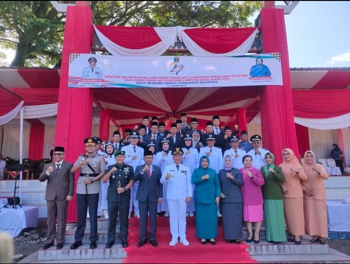 Pemkab Tanggamus Gelar Upacara Peringatan HUT ke-27 Kabupaten Tanggamus