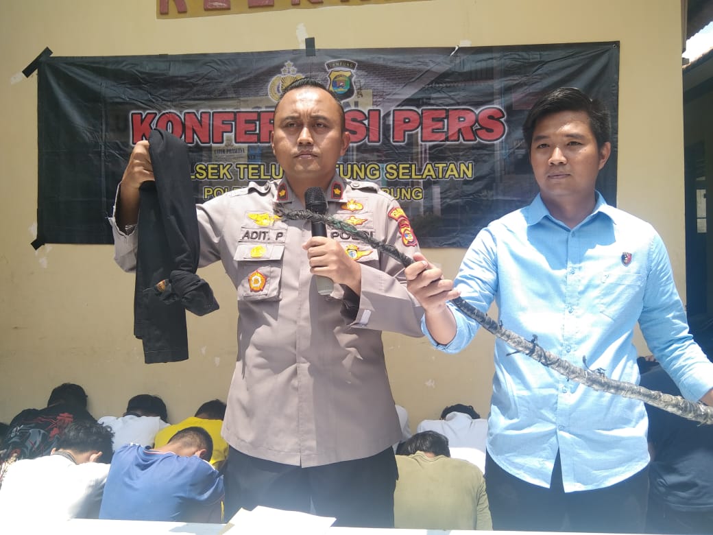 Lakukan Perang Sarung, Sebanyak 13 Remaja Diamankan Polsek Telukbetung Selatan