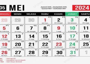 Bulan Mei 2024: Tanggal Penting, Hari Libur, dan Cuti Bersama yang Harus Anda Catat
