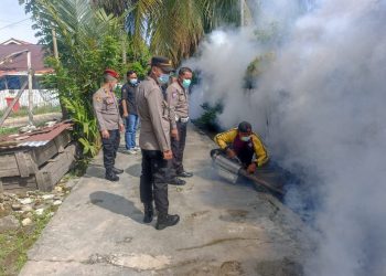 Fogging Dilakukan Polres Pesisir Barat untuk Cegah Penyebaran DBD