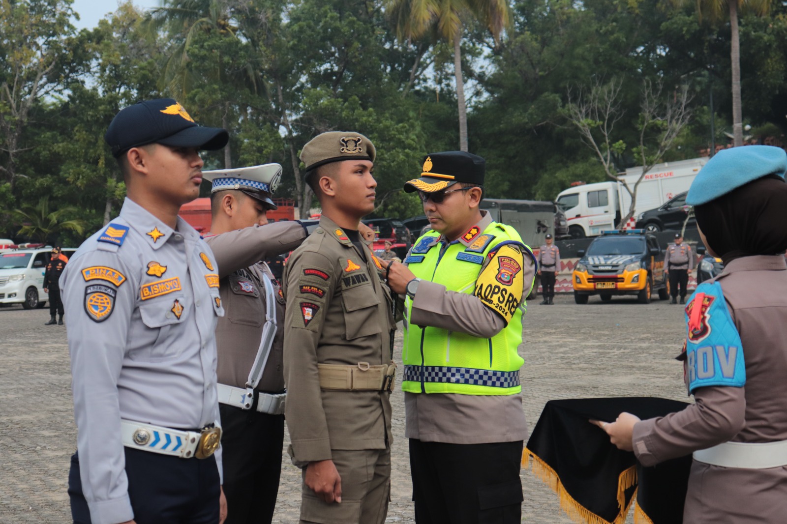 Polres Lampung Selatan Lakukan Gelar Pasukan Operasi Ketupat Krakatau 2024