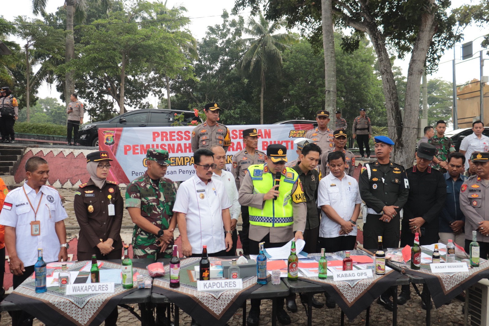 Polres Lampung Selatan Musnahkan Barang Bukti Operasi Cempaka Krakatau 2024