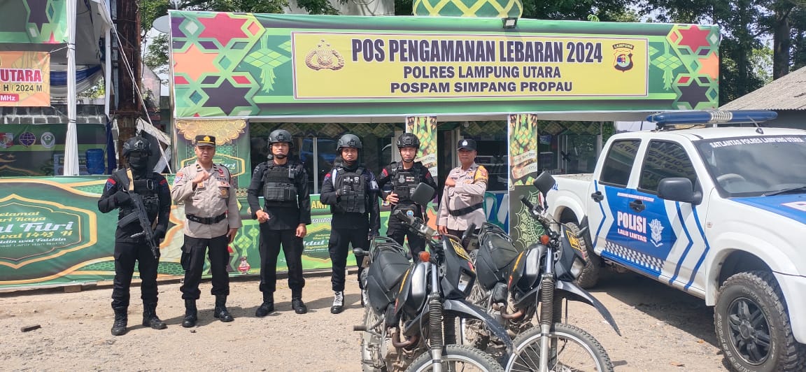 Polres Lampung Utara Siap Layani Pemudik dengan Dirikan 3 Pospam dan 1 Posyan