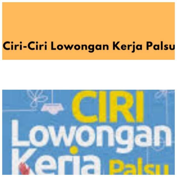 AWAS TERTIPU! Kenali Ciri-ciri Lowongan Kerja Palsu
