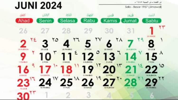 Bulan Juni 2024 Siapkan Libur Panjang: Jadwal Hari Raya dan Cuti Bersama