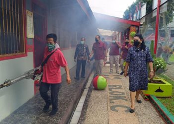 Lapas Narkotika Klas IIA Bandar Lampung Siaga DBD, Lakukan Fogging