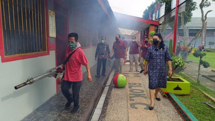 Lapas Narkotika Klas IIA Bandar Lampung Siaga DBD, Lakukan Fogging