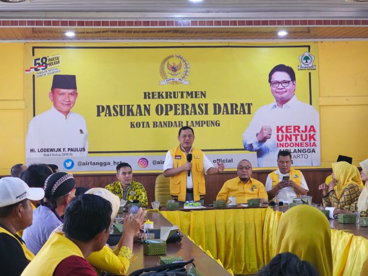 Bakal Calon Gubernur Hanan dari Golkar Disambut Hangat di Bandar Lampung
