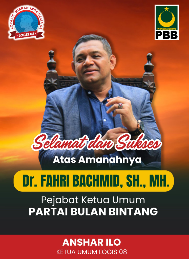 Relawan Logis 08 Ucapkan Selamat kepada Fachri Bahmid sebagai Pj Ketum PBB