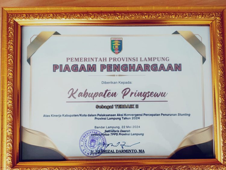 Pringsewu Banggakan Capaian Terbaik Kedua dalam Penanganan Stunting di Provinsi Lampung