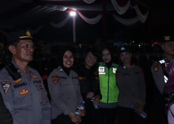 Polres Lampung Utara Amankan Peluncuran Maskot dan Jingle Pilkada Serentak 2024