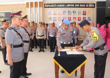 Kompol Ridho Rafika Resmi Jabat Kasat Lantas Polresta Bandar Lampung, Kompol Rohmawan Kapolsek Sukarame