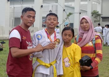 Muhammad Rizky Prasetyawan, seorang atlet taekwondo dari Club Saburai Taekwondo Lampung Selatan