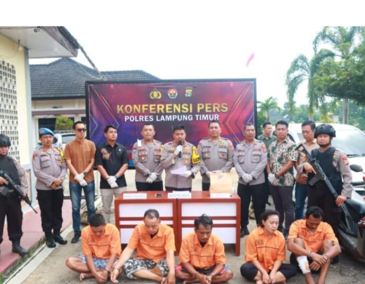 Polres Lampung Timur Ungkap Dua Kasus Kriminal Besar