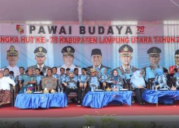 Pawai Budaya Lampung Utara Meriahkan Peringatan Hari Jadi ke-78