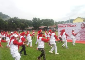 Senam CAKEP Diminati, Ibu-ibu Teluk Pandan Harapkan Nanda Indira Jadi Panutan