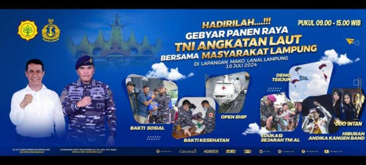 KASAL dan Mentan RI Tinjau Panen Raya TNI AL di Lampung pada 10 Juli 2024