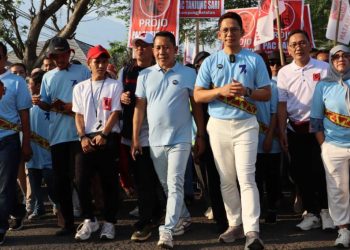 Ribuan Warga Ikuti Jalan Sehat Bersama EGI di Lampung Selatan