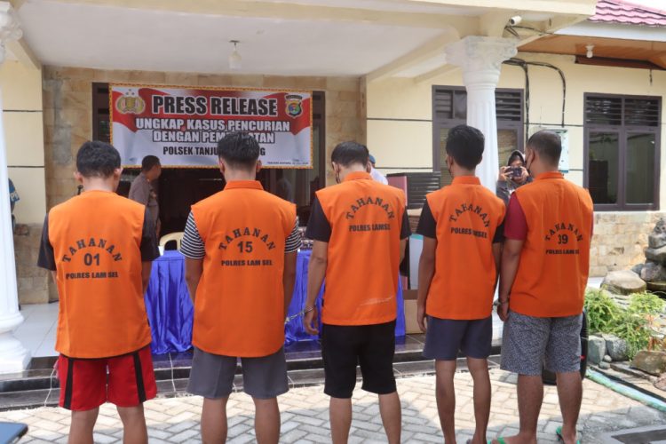 Lima Pelaku Pembobol Warung di Kertosari Tanjung Bintang Ditangkap, Kerugian Ditaksir Rp 345 Juta