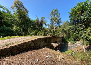Dinas PUPR Pesawaran Assesment Pembangunan Jembatan di Dusun Pancur 