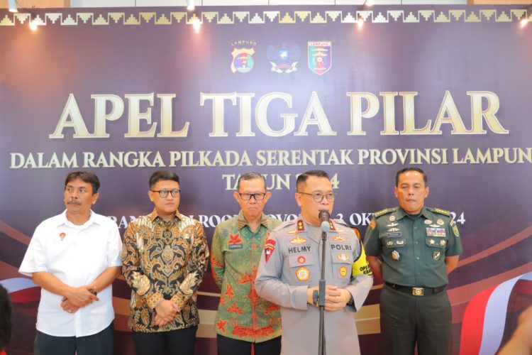 Pjs. Bupati Lampung Tengah Hadiri Apel Tiga Pilar Kamtibmas untuk Pilkada Damai 2024
