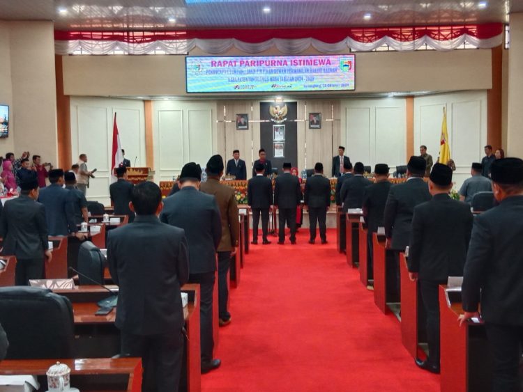 Rapat Paripurna Istimewa Pengucapan Sumpah Pimpinan DPRD Kabupaten Tanggamus Masa Jabatan 2024-2029