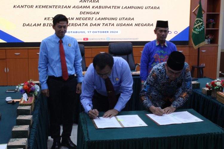 Kemenag Lampung Utara dan Kejari Lampung Utara Sepakati Kerja Sama di Bidang Perdata dan Tata Usaha Negara