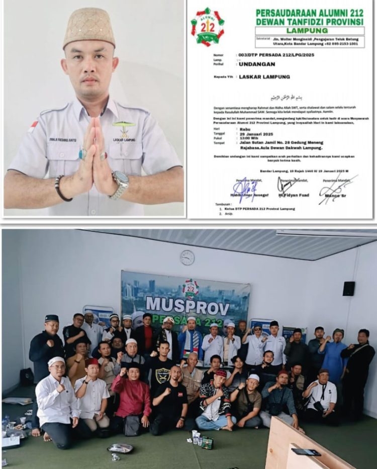 Musprov Persada 212 Lampung Berlangsung Lancar dan Penuh Berkah