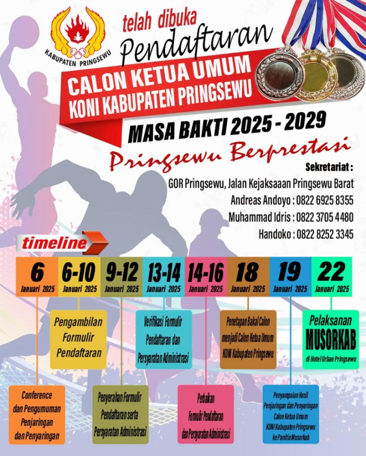 Koni Pringsewu Buka Penjaringan Bakal Calon Ketua Umum Periode 2025-2029