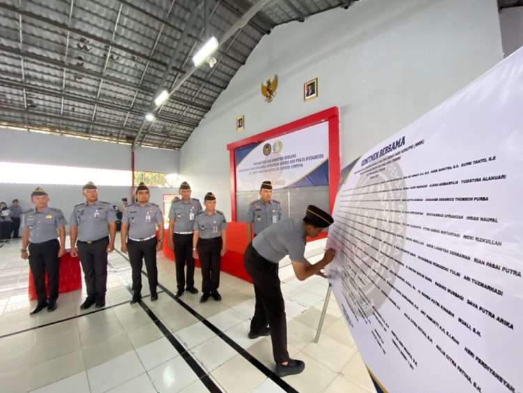 Lapas Narkotika Kelas IIA Bandar Lampung Wujudkan Komitmen Zona Integritas