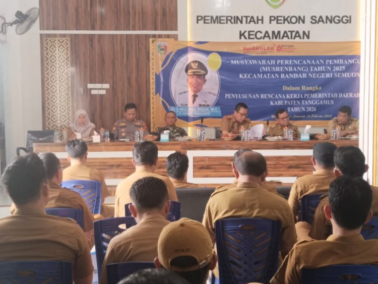 Sekda Tanggamus Hadiri Musrenbang Kecamatan Bandar Negeri Semuong 2025