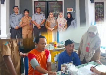 Lapas Kotabumi dan Puskesmas Kotabumi II Gelar Screening Kesehatan Warga Binaan
