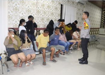 Polres Pringsewu Razia Tempat Hiburan, 2 Pengguna Narkoba dan 13 Pelaku Prostitusi Diamankan