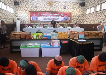 Polres Lampung Selatan Ungkap Jaringan Fredy Pratama, Tangkap Kurir Sabu 21 Kg