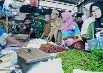 Jelang Lebaran, Bupati Pringsewu Pastikan Stok Bahan Pokok di Pasar Gading Aman
