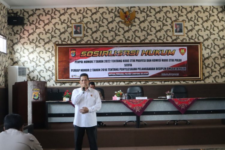 Polres Lampung Selatan Gelar Sosialisasi Hukum, Dorong Pemahaman Kode Etik dan Disiplin Anggota Polri