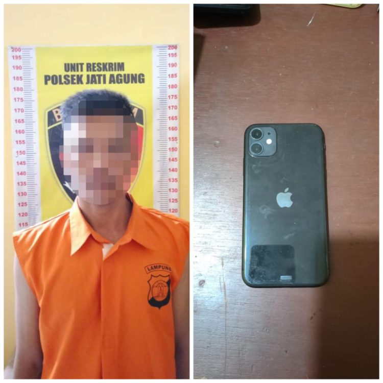 Polsek Jati Agung Tangkap Pelaku Pencurian HP di Water World