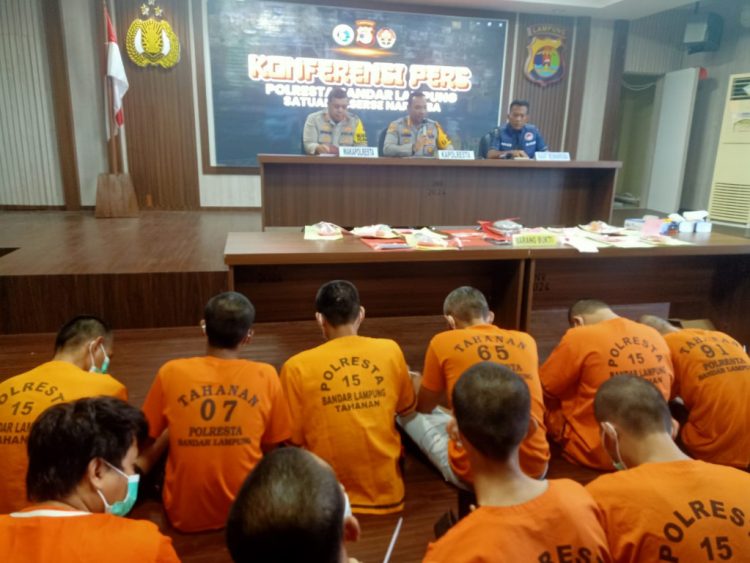 Polresta Bandar Lampung Berhasil Amankan 28 Pelaku Narkoba dalam Sebulan