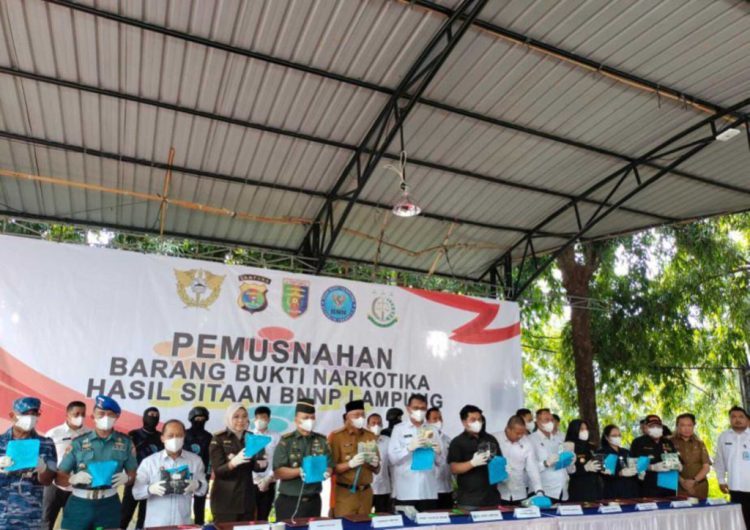 14,9 Kg Sabu Dimusnahkan: BNNP Lampung Gagalkan Jaringan Narkoba Aceh-Mesuji