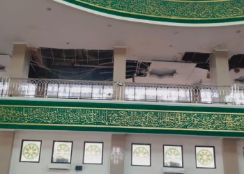 Masjid Asma’ul Husna Islamic Center Pringsewu Butuh Pembenahan Serius, Plafon Bolong dan Kolam Mengering
