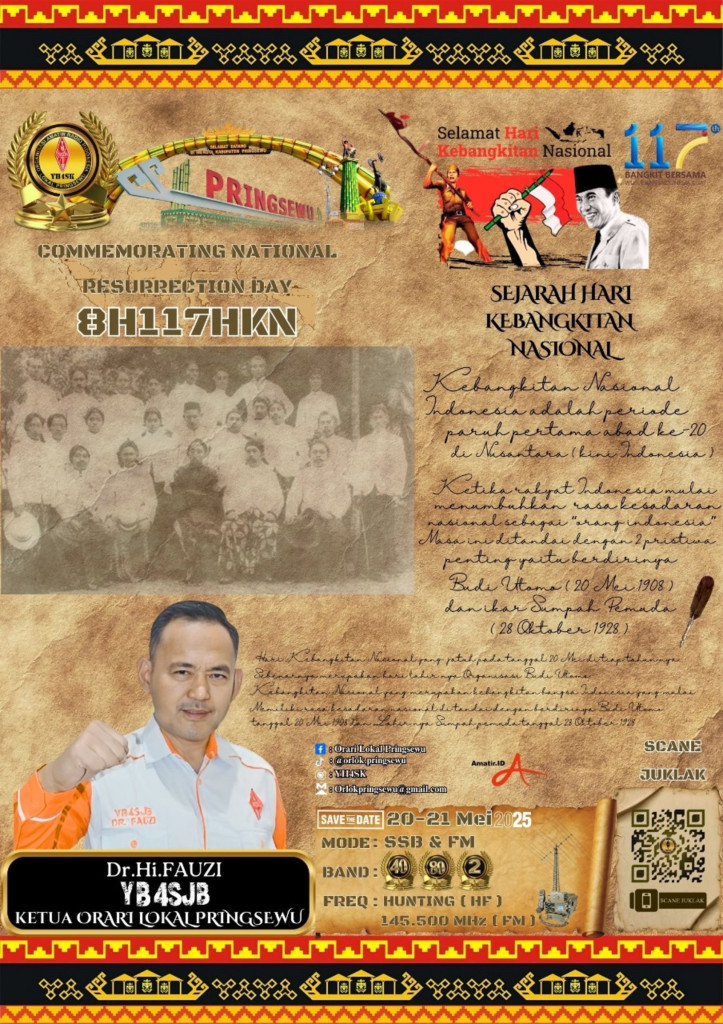 ORARI Lokal Pringsewu Rayakan Harkitnas ke-117 dengan Special Event Station 8H117HKN