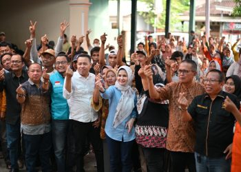 Ratusan Relawan Padang Cermin dan Teluk Pandan Deklarasi Dukung Nanda-Anton di Pesawaran