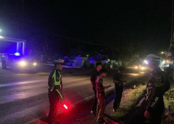 Sat Lantas Polres Pesawaran Gelar Blue Light Patrol di Jalinbar, Pastikan Lalu Lintas Aman dan Lancar