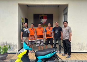 Polsek Natar Bekuk Tiga Pelaku Pencurian Motor, Satu Motor dan Kunci Letter T Diamankan