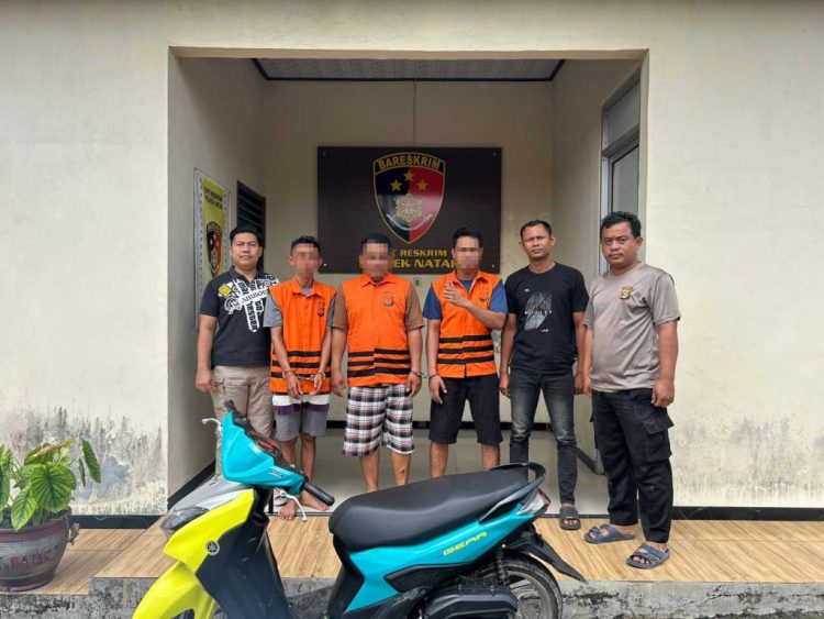 Polsek Natar Bekuk Tiga Pelaku Pencurian Motor, Satu Motor dan Kunci Letter T Diamankan
