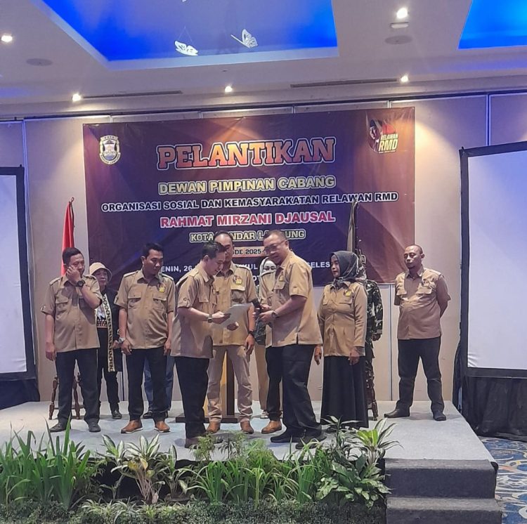 Pelantikan Pengurus DPC Ormas Relawan RMD Kota Bandar Lampung di Gedung Serba Guna Hotel AKAR