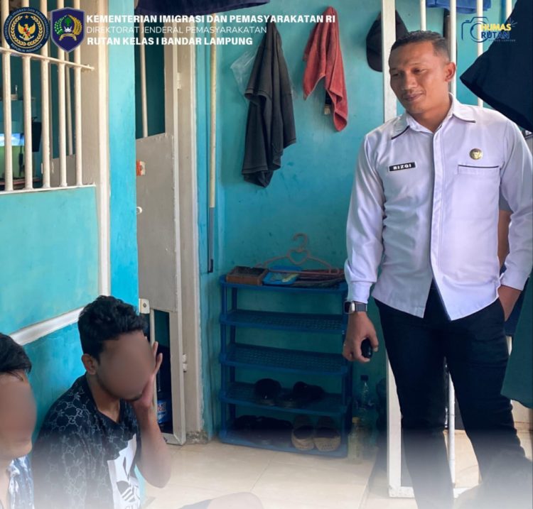 Cegah Narkoba hingga Pungli, Tim Pengamanan Rutan Kelas I Bandar Lampung Lakukan Sidak Kamar Hunian