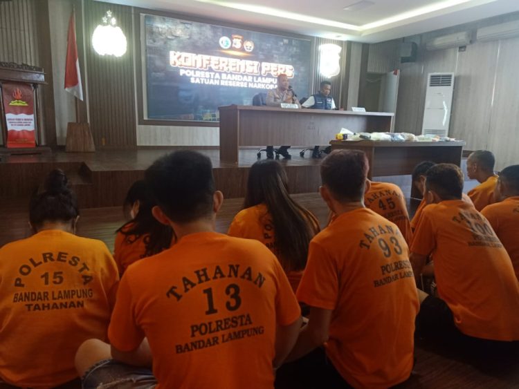 Polresta Bandar Lampung Bekuk 38 Pelaku Narkoba, Kapolresta Ajak Masyarakat Aktif Laporkan