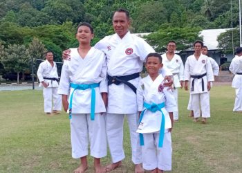 Prajurit Yonif 7 Marinir Ikuti Latihan Bersama dan Ujian Kenaikan Sabuk Karate, Perkuat Soliditas TNI-Polri dan Masyarakat